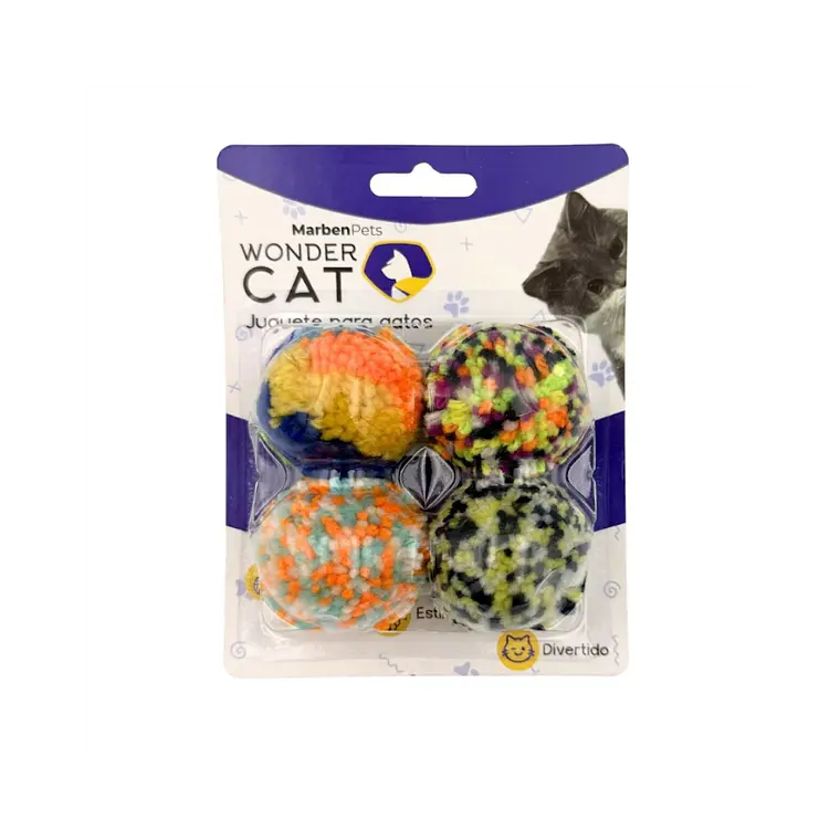 Set 4 Pelotas de Lana Wonder Cat  1