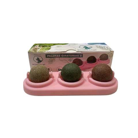 Set de Bolas Giratorias con Catnip Wonder Cat