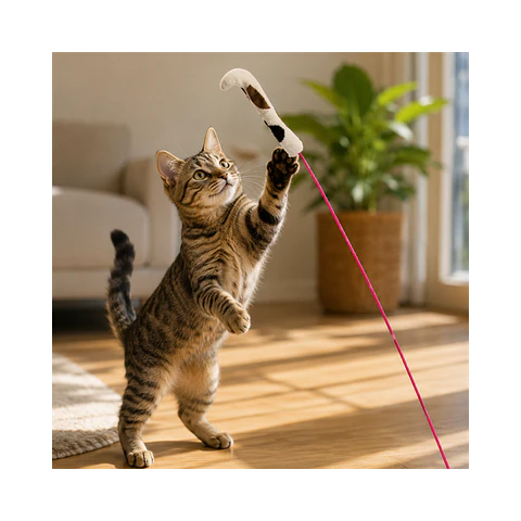 Varilla para Gatos Colita de Tigre 40cm Hey!