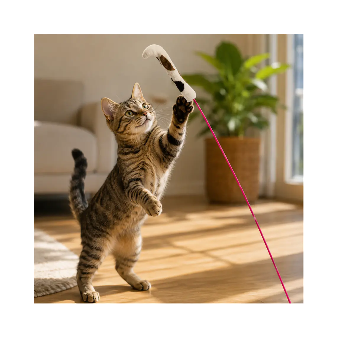 Varilla para Gatos Colita de Tigre 40cm Hey! 2