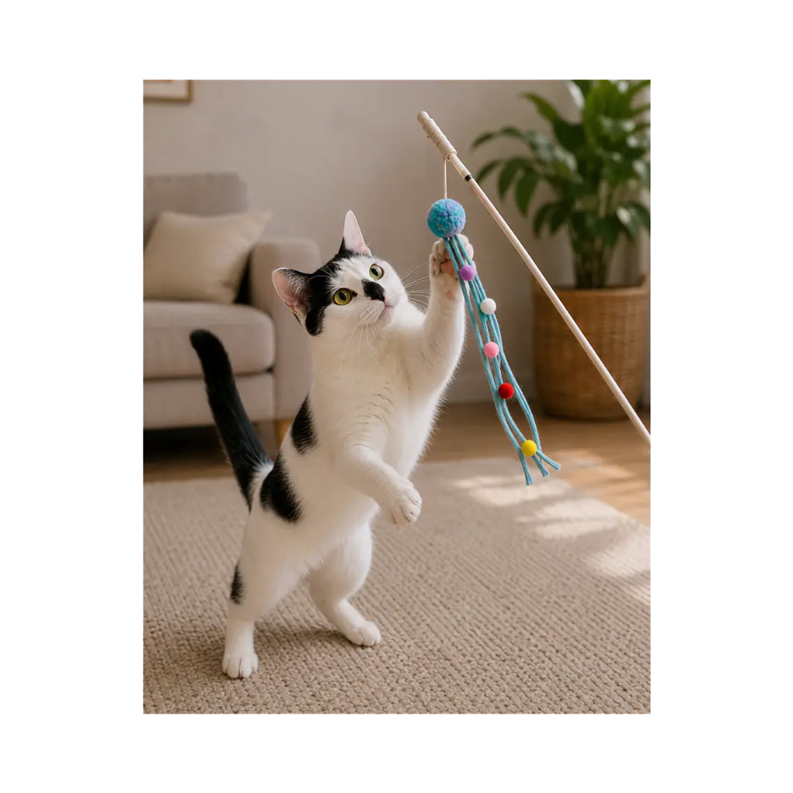 Varilla para Gatos Pelota con Brillos Wonder Cat 2