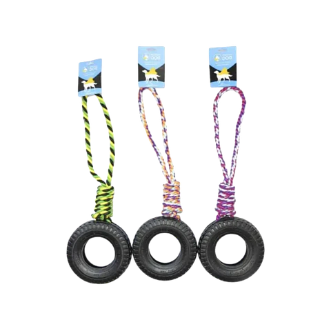 Rueda de Caucho con Cuerda 40cm Wander Dog