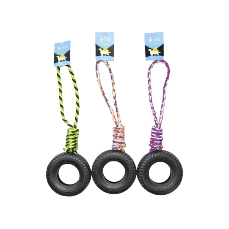 Rueda de Caucho con Cuerda 40cm Wander Dog 1