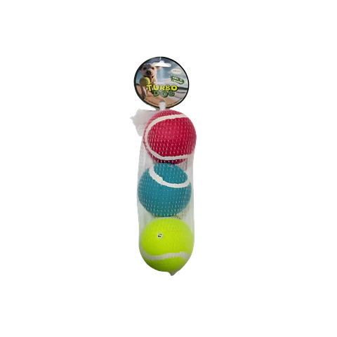 Pelota de Tenis con Sonido 3 Unidades 6cm TurboDog