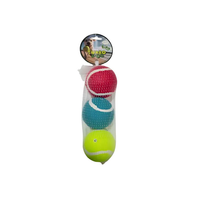 Pelota de Tenis con Sonido 3 Unidades 6cm TurboDog 1