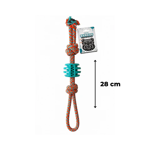 Cuerda Con Pelota Dental 28cm Warrior