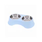 Comedero Doble en Altura con Plato Acero Inoxidable - TQ135-1 - Miniatura 1