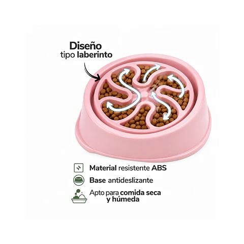 Plato de Alimentacion Lenta Diseño de Flor - TQ0021-1