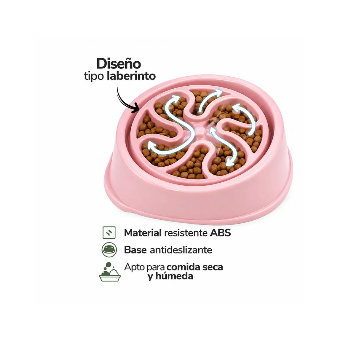 Plato de Alimentacion Lenta Diseño de Flor - TQ0021-1 2