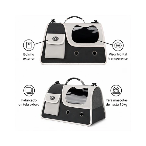 Bolso Transportador para Mascotas Gris - 1015MBI