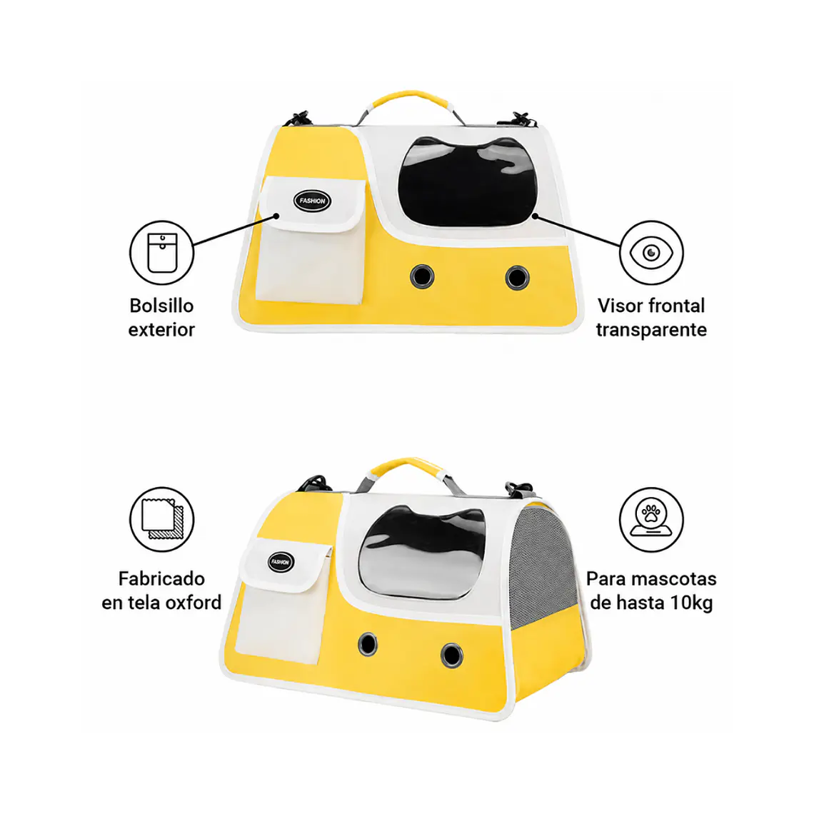 Bolso Transportador para Mascotas Amarillo -1015MA 2