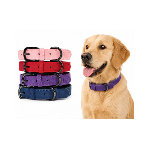 Collar para Perros Estilo Cuero Talla M 42cm - KX4129