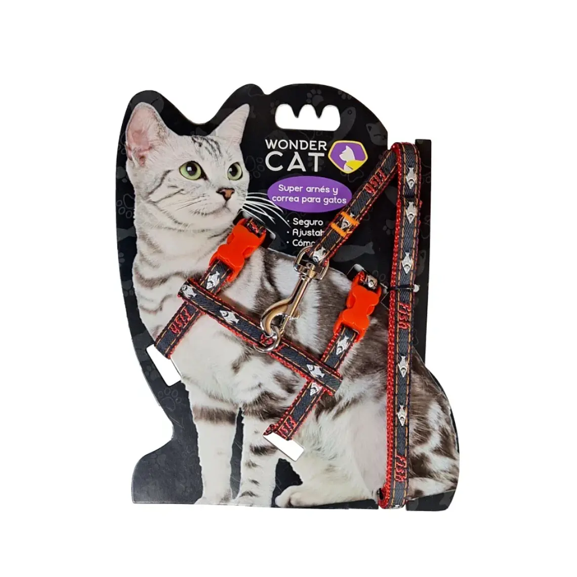 Correa + Arnés para Gatos Diseño Jeans - CL02 1