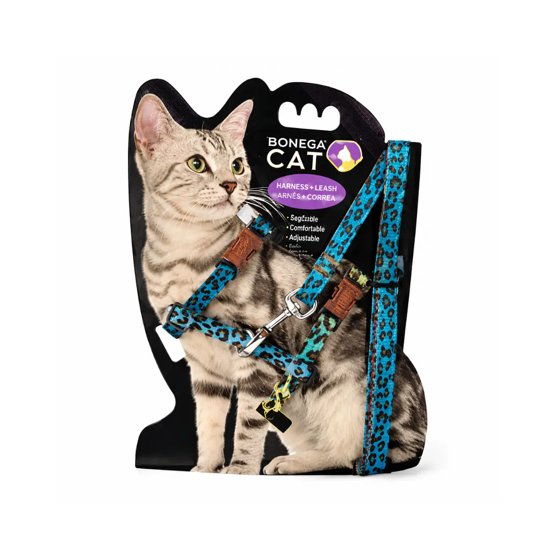 Correa + Arnés para Gatos Diseño Leopardo - CL08 1