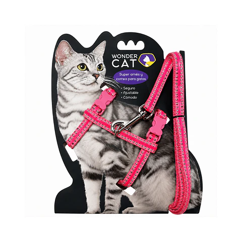 Correa + Arnés para Gatos Diseño Brillos - CL12
