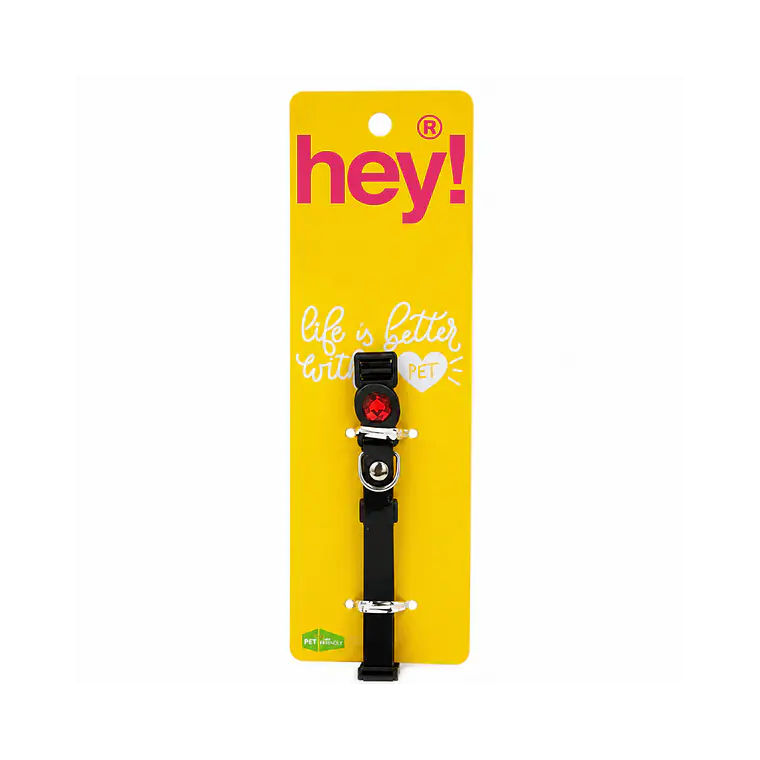 Collar Para Gatos Anti Ahorque Diseño Negro Charol 20-32 cm YYL103888 1