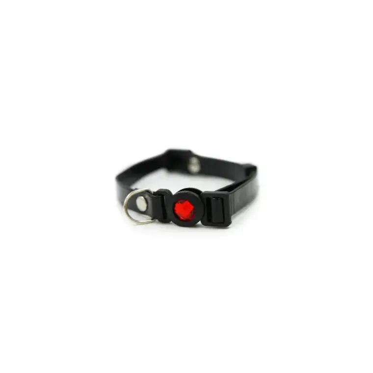 Collar Para Gatos Anti Ahorque Diseño Negro Charol 20-32 cm YYL103888 2