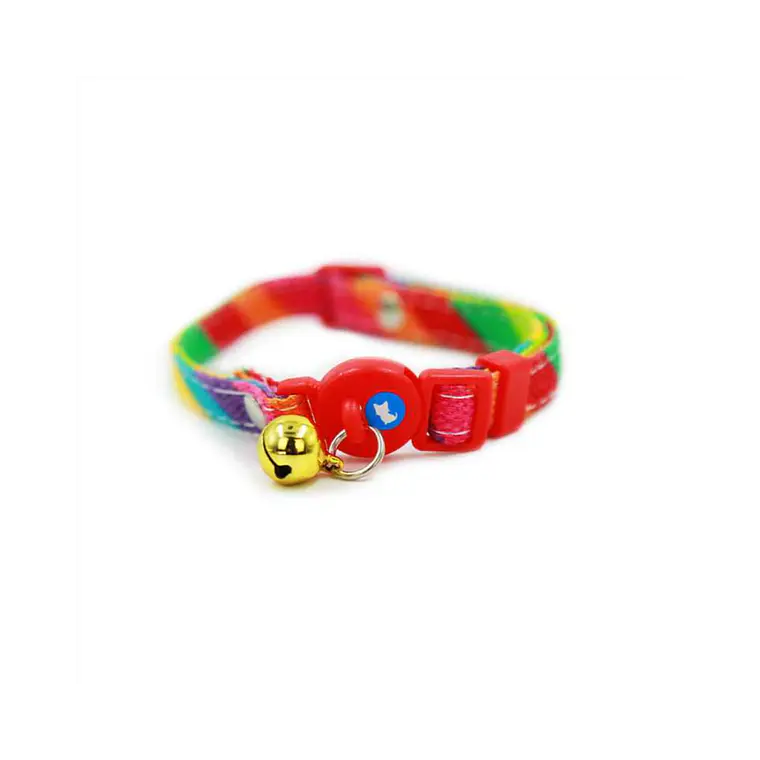 Collar Para Gatos Anti Ahorque Diseño Arcoiris 20-32 cm - YL103898 2
