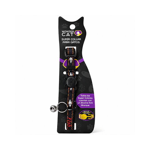 Collar Para Gatos Anti Ahorque Diseño Jeans Fish 18-28cm - VM002