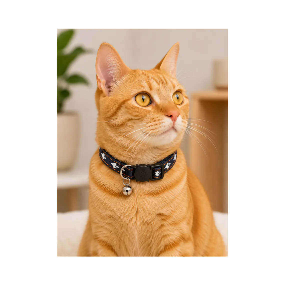 Collar Para Gatos Anti Ahorque Diseño Jeans Fish 18-28cm - VM002 2