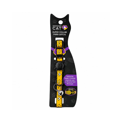Collar Para Gatos Anti Ahorque Diseño Pajaritos 18-28cm - VM009