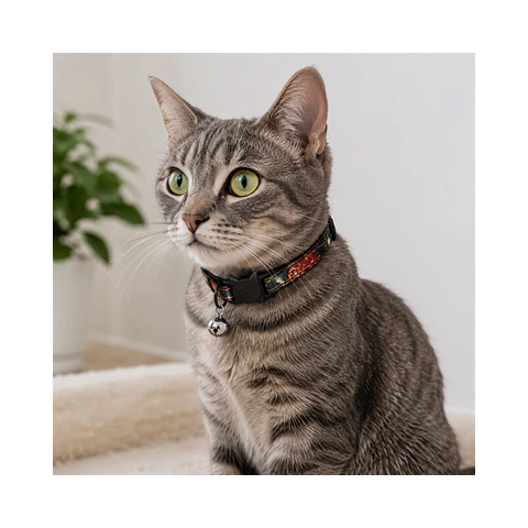 Collar Para Gatos Anti Ahorque Diseño Galaxia 18-28 cm - VM025