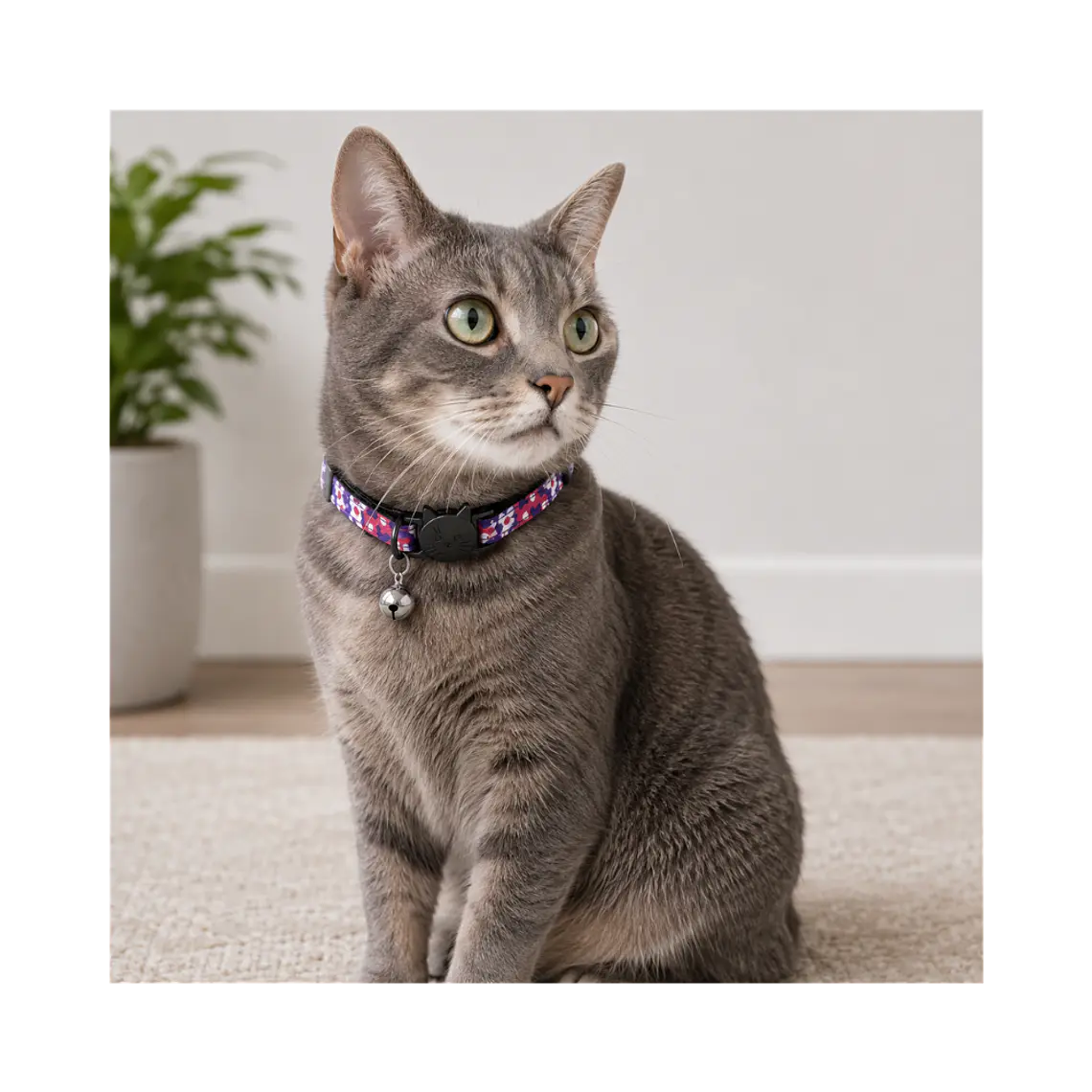 Collar Para Gatos Anti Ahorque Diseño Flor 18-28 cm - VM019 2