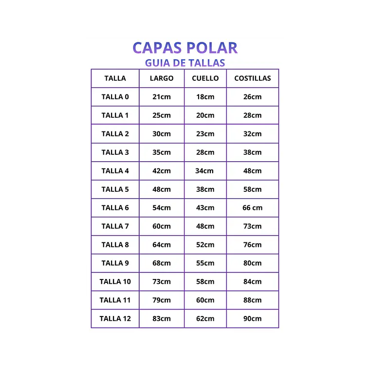 Capa de Polar Para Mascotas Talla 0 2