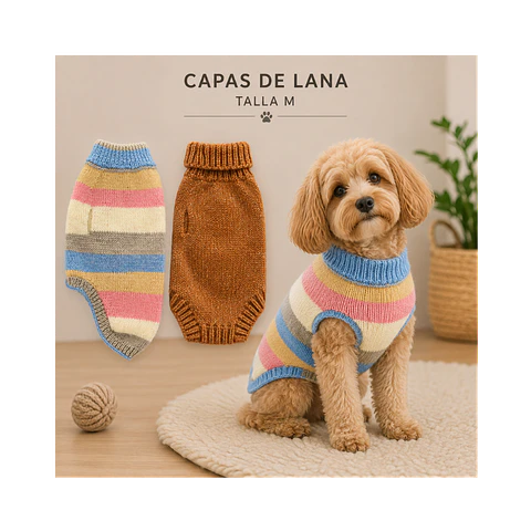 Capa de Lana Para Mascotas Talla M