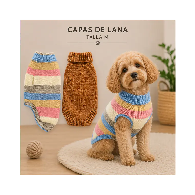 Capa de Lana Para Mascotas Talla M 1