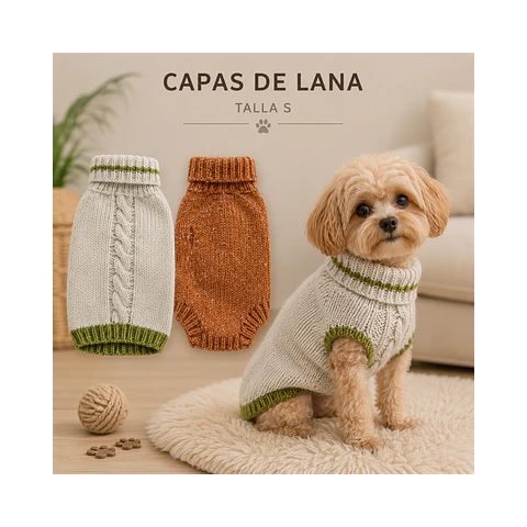Capa de Lana Para Mascotas Talla S