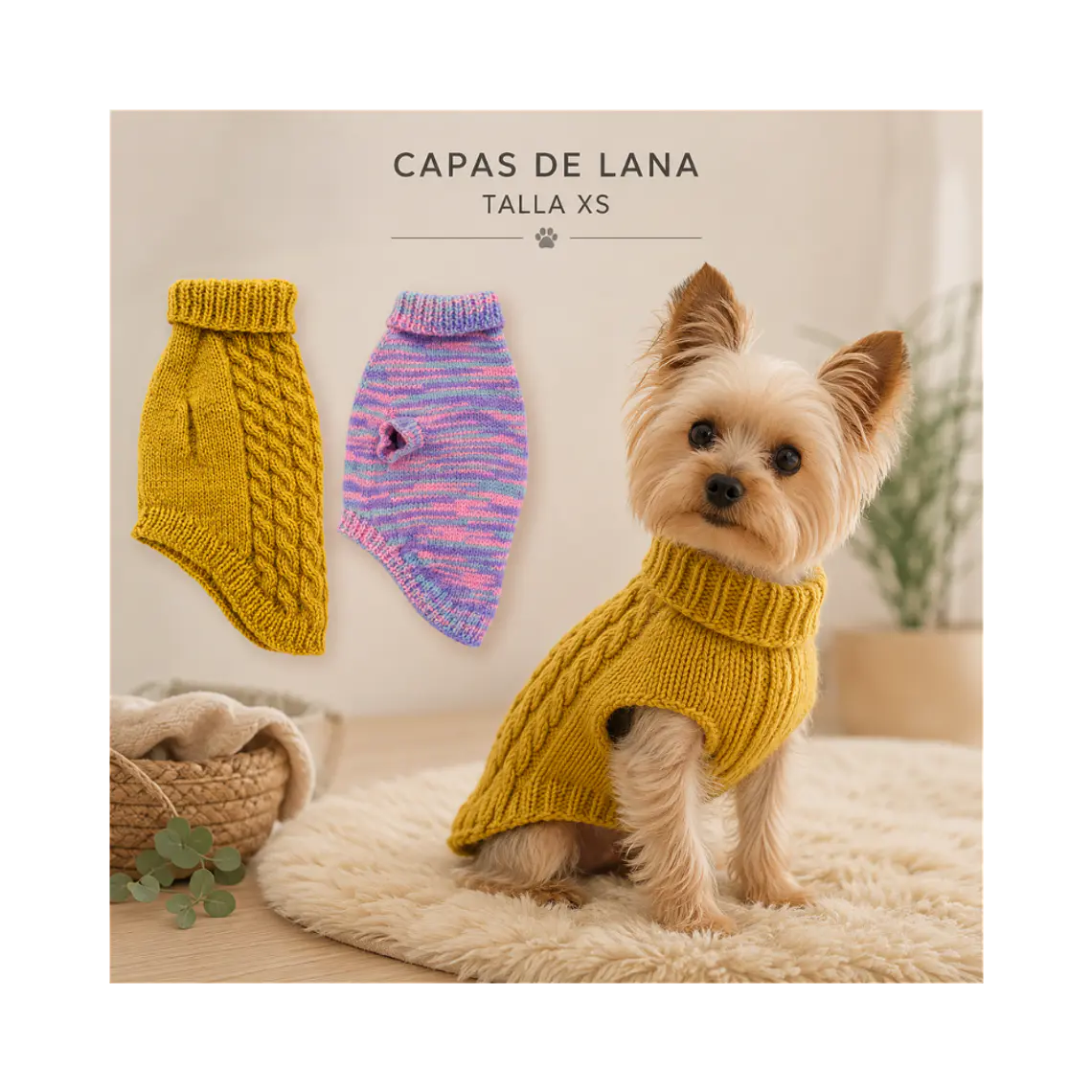Capa de Lana Para Mascotas Talla XS 1