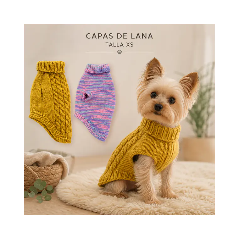 Capa de Lana Para Mascotas Talla XS 1