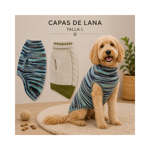Capa de Lana Para Mascotas Talla L