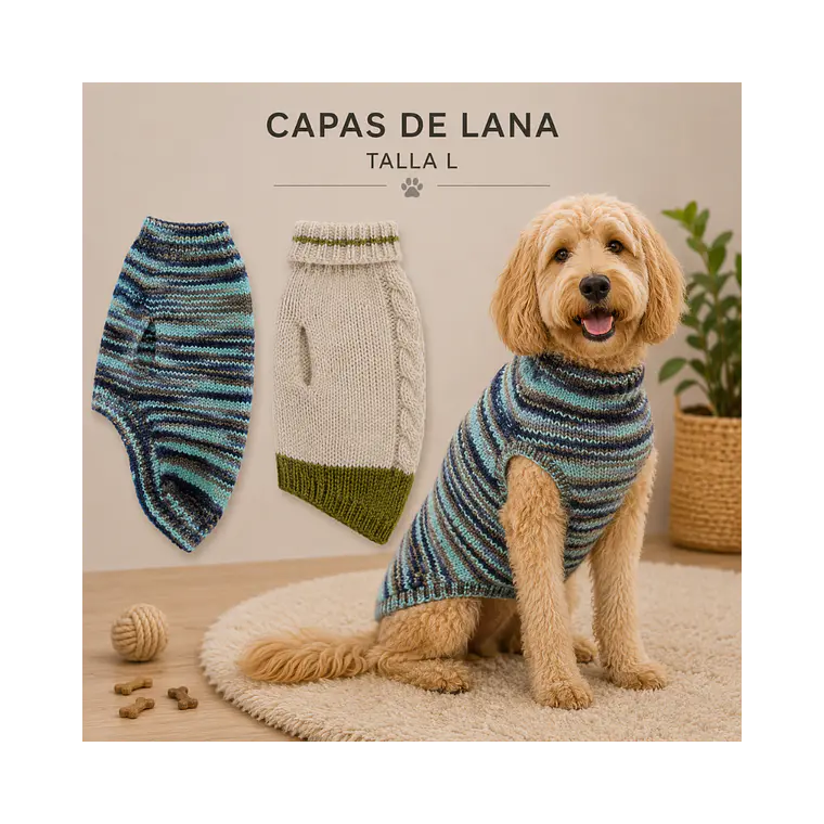 Capa de Lana Para Mascotas Talla L 1