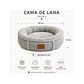 Cama Acolchada Circular Gris Pequeña - QS-YW2393S - Miniatura 2