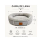 Cama Acolchada Circular Gris Mediana - QS-YW2393M - Miniatura 2