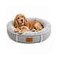 Cama Acolchada Circular Gris Mediana - QS-YW2393M - Miniatura 1