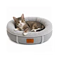 Cama Acolchada Circular Gris Mediana - QS-YW2393M - Miniatura 3