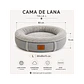 Cama Acolchada Circular Gris Grande - QS-YW2393L - Miniatura 2