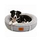 Cama Acolchada Circular Gris Grande - QS-YW2393L - Miniatura 1