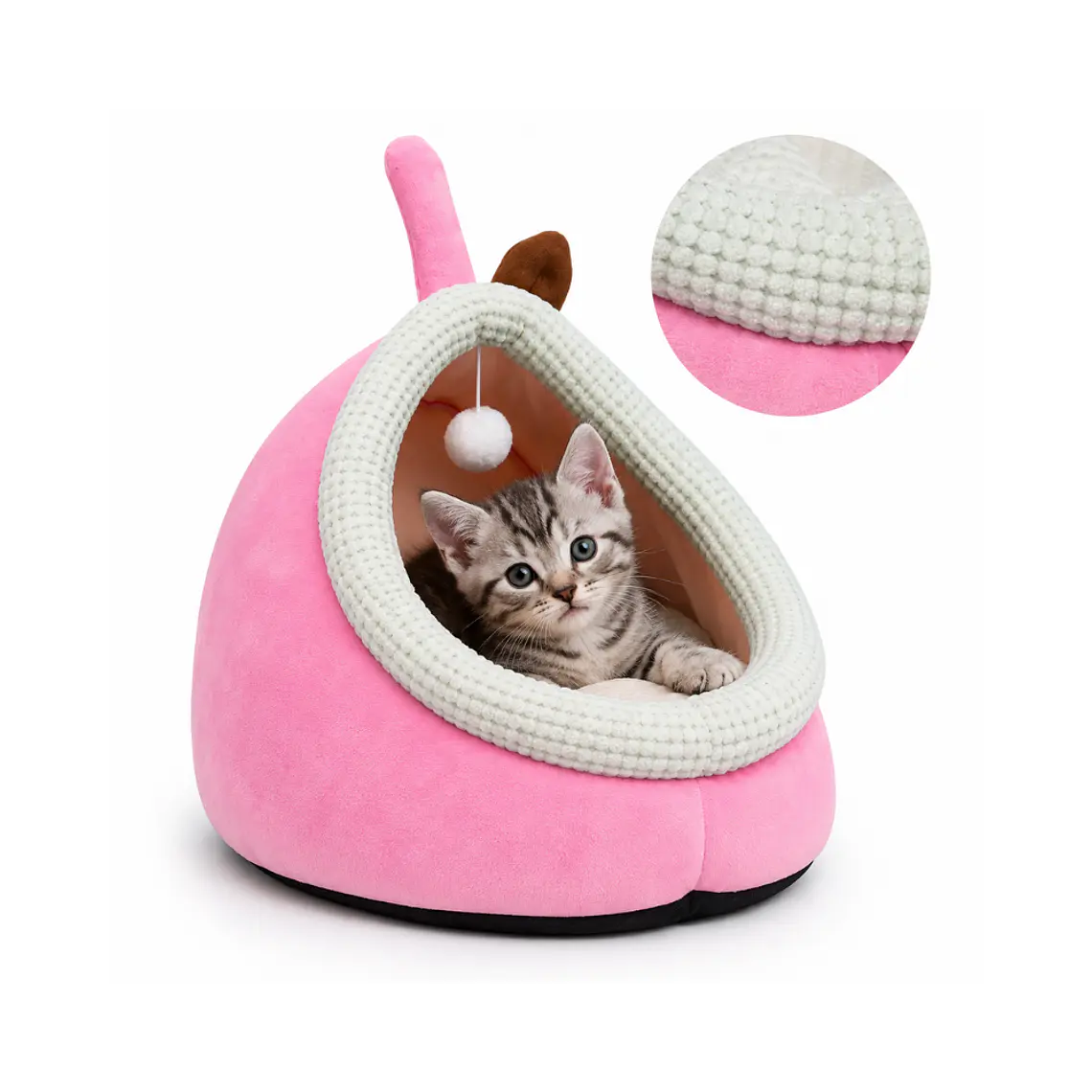 Cueva Pequeña Para Mascotas Color Rosado - QS-MW2360-P 2