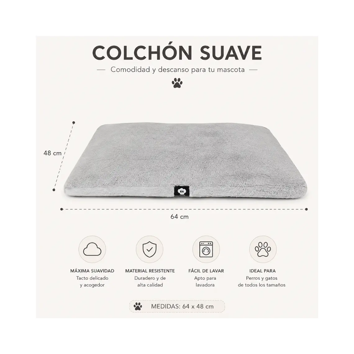 Colchón Antiestres Reversible S 64 x 48 cm - YF107319S 3