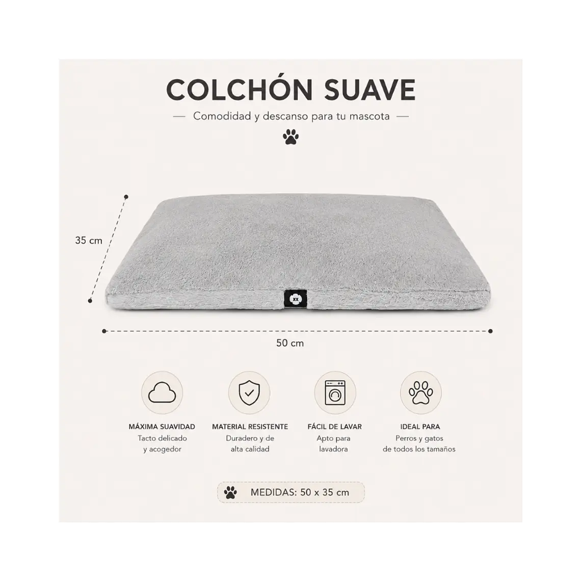 Colchón Antiestrés Reversible XS 50 x 35cm - YF107319S 3