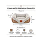 Cama Acolchada Cafe-Gris Pequeña - QS-FW2218S - Miniatura 2