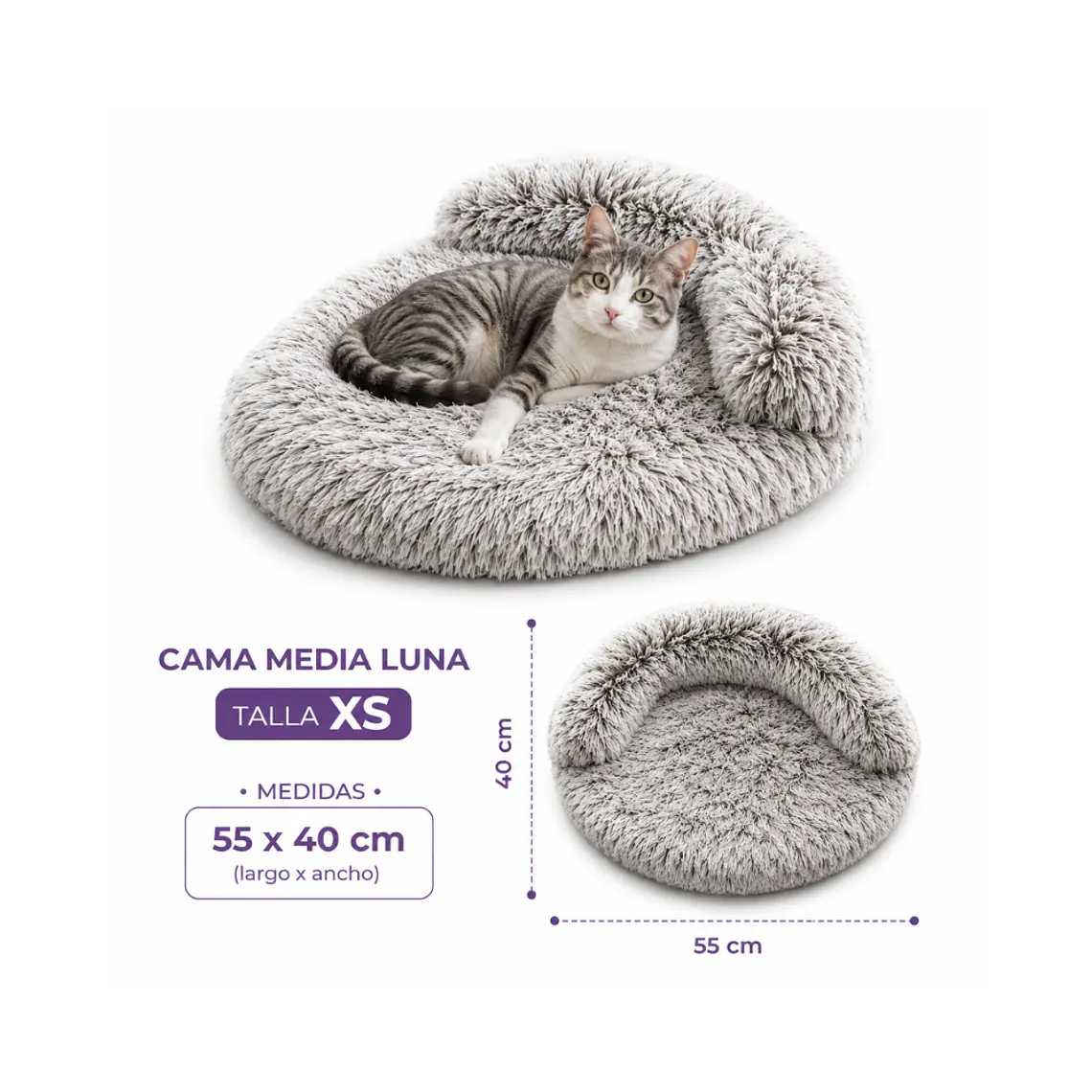 Cama Media Luna Antiestres XS - M51-XS 1