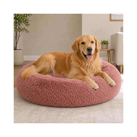 Cama Circular de Felpa Antiestres 80cm - FEP80