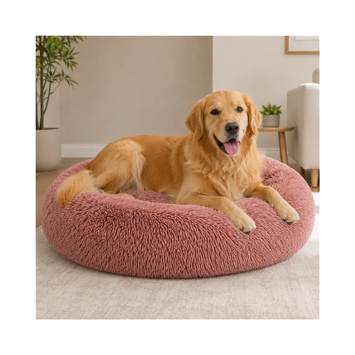 Cama Circular de Felpa Antiestres 80cm - FEP80 2