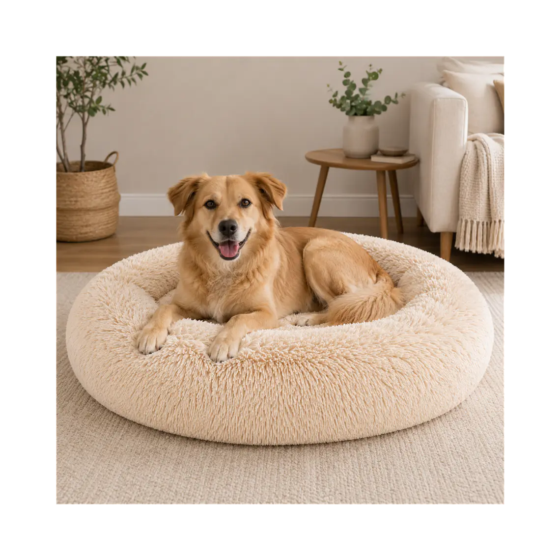 Cama Circular de Felpa Antiestres 70cm - FEP70 2