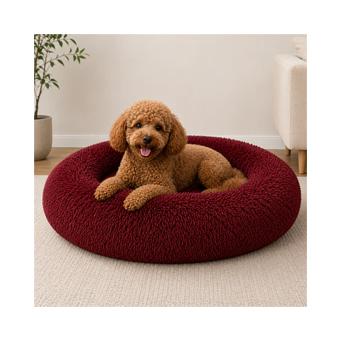 Cama Circular de Felpa Antiestres 60cm - FEP60